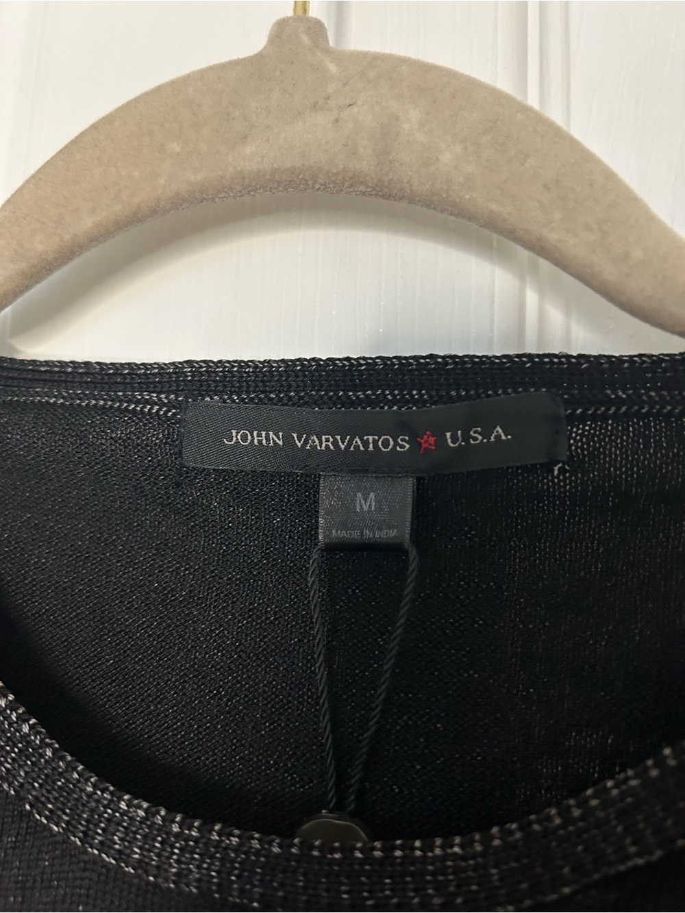 John Varvatos Flawed Walter Long Sleeve Acid Wash Crewneck T-Shirt - Picture 6 of 15